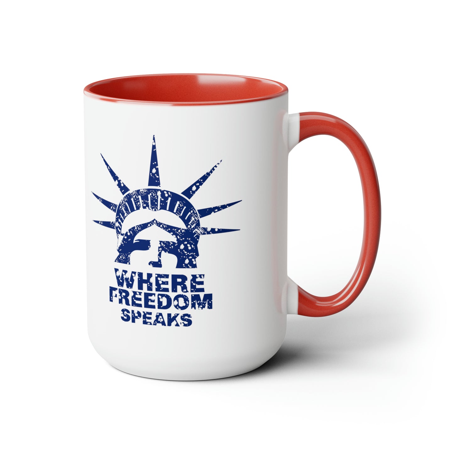WFS Liberty Two-Tone Coffee Mugs, 15oz