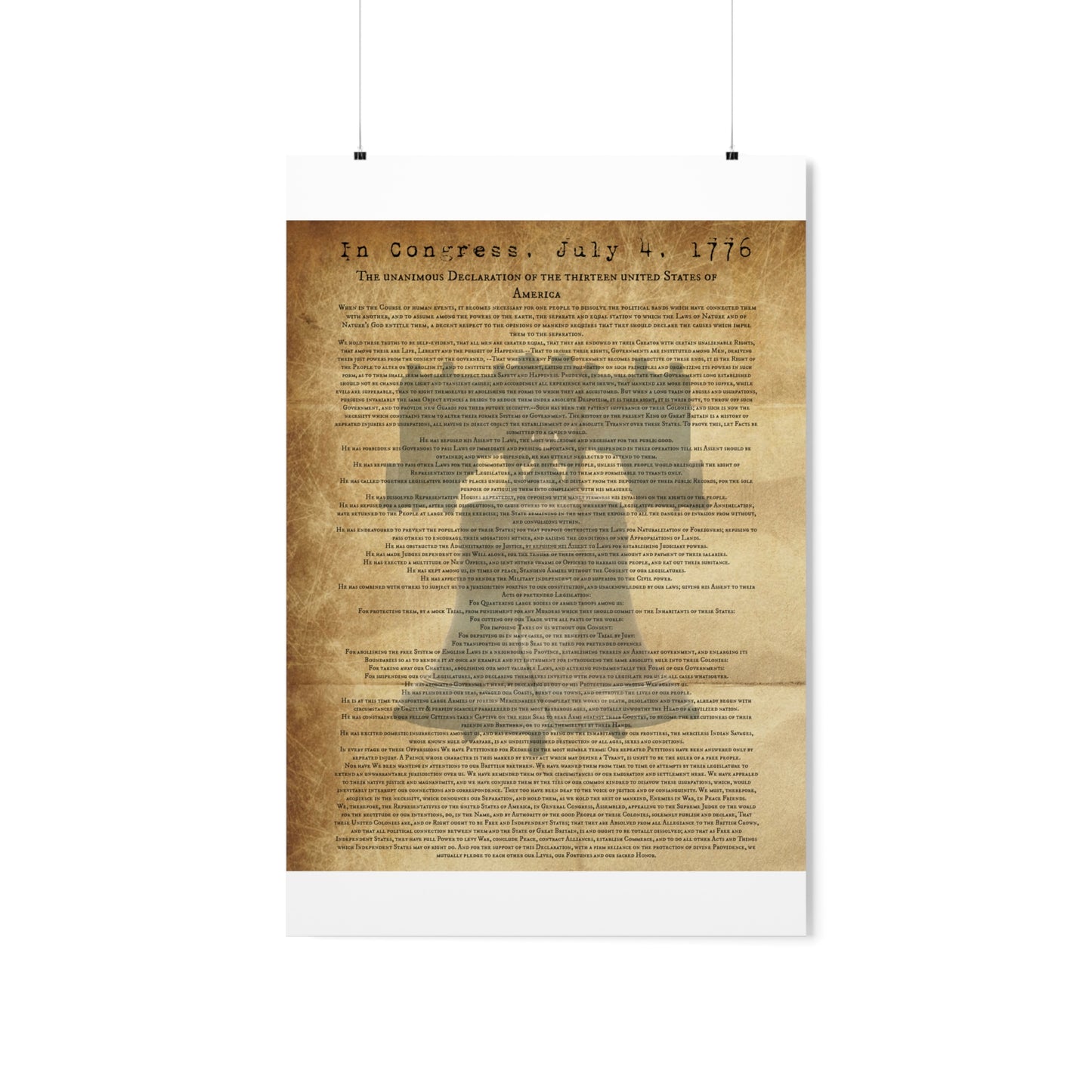 Declaration of Independence: Premium Matte Vertical Posters