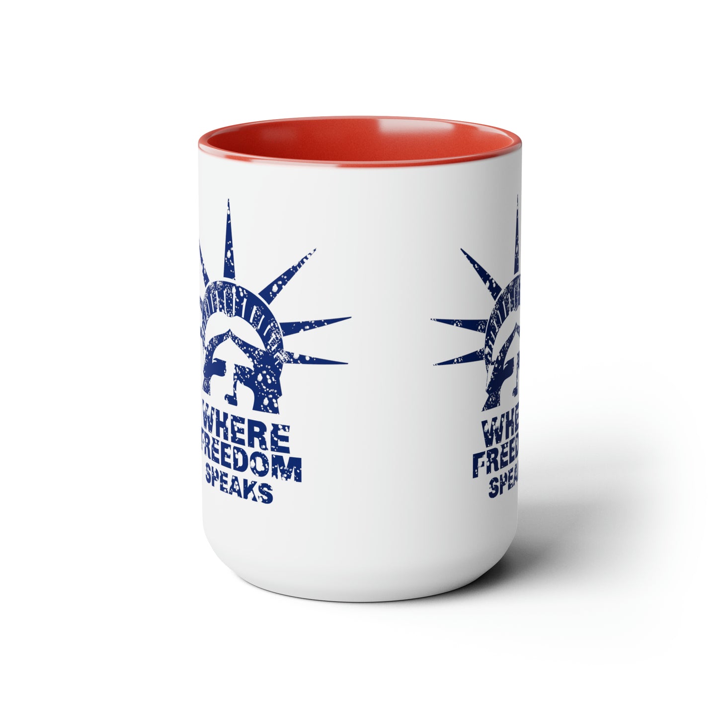 WFS Liberty Two-Tone Coffee Mugs, 15oz