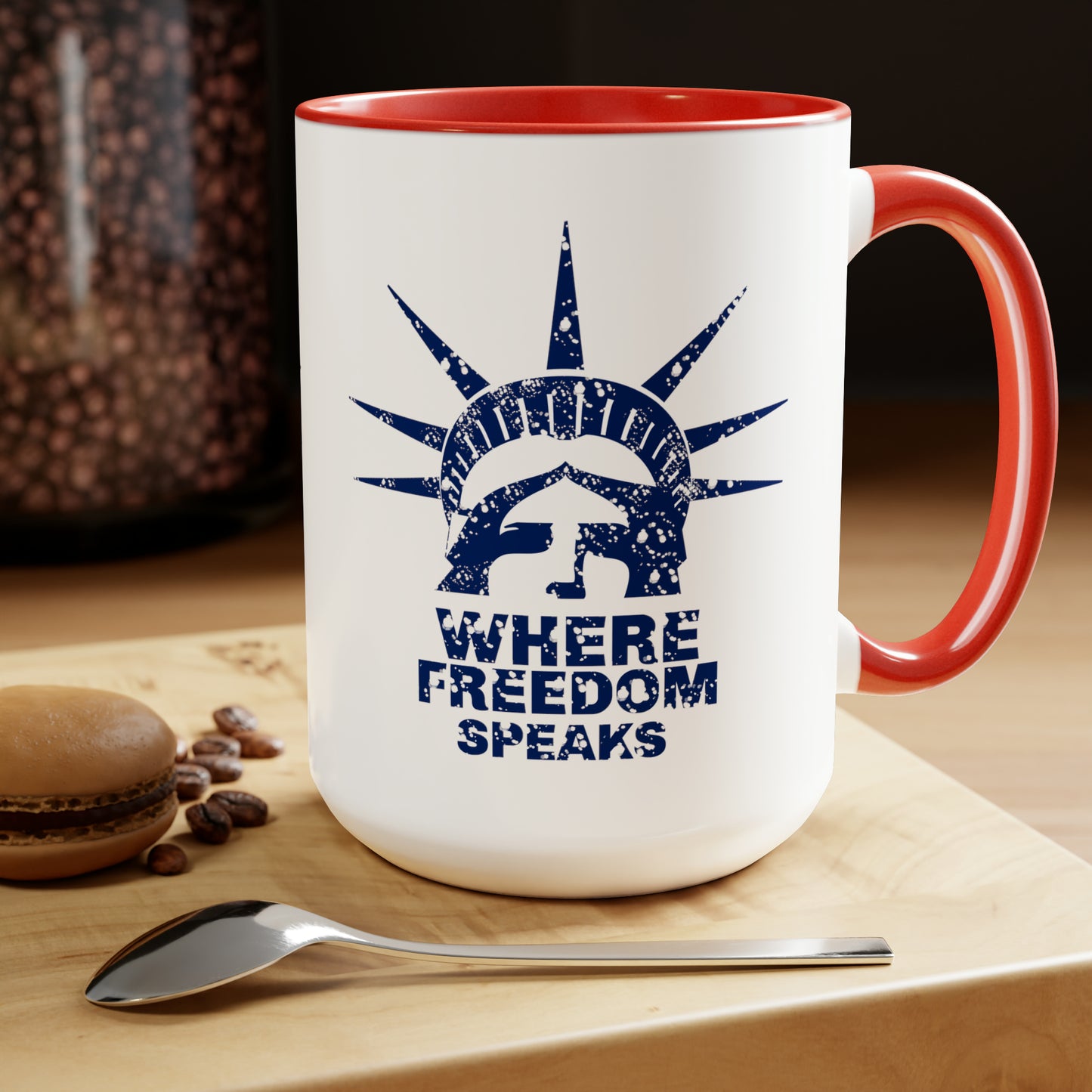 WFS Liberty Two-Tone Coffee Mugs, 15oz