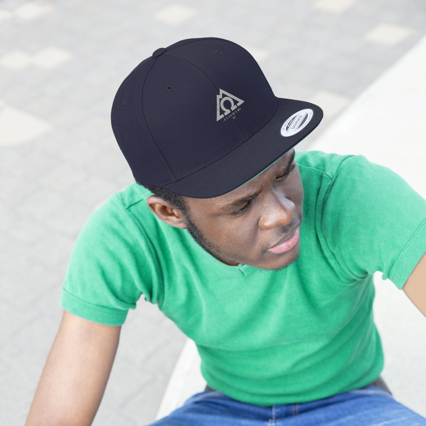 ALPHA OMEGA Unisex Flat Bill Hat