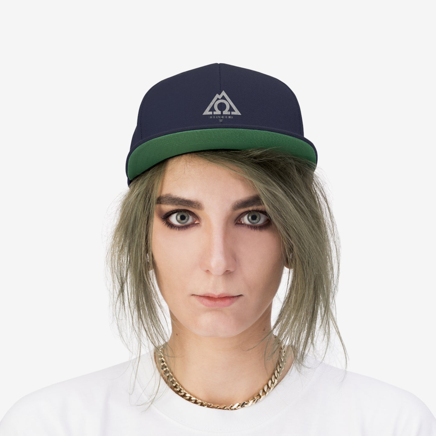 ALPHA OMEGA Unisex Flat Bill Hat
