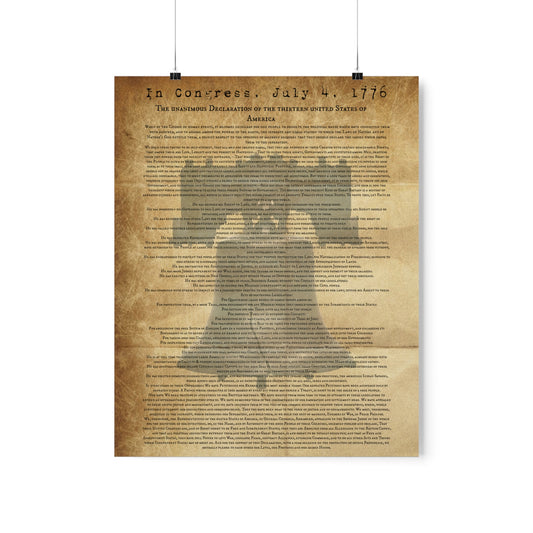 Declaration of Independence: Premium Matte Vertical Posters